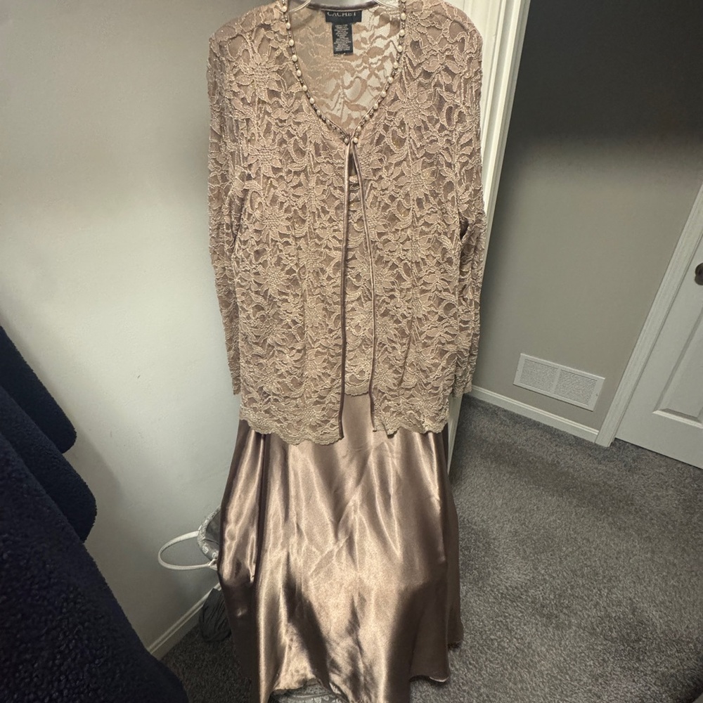 Cachet Lace Cardigan with Pearl Accents